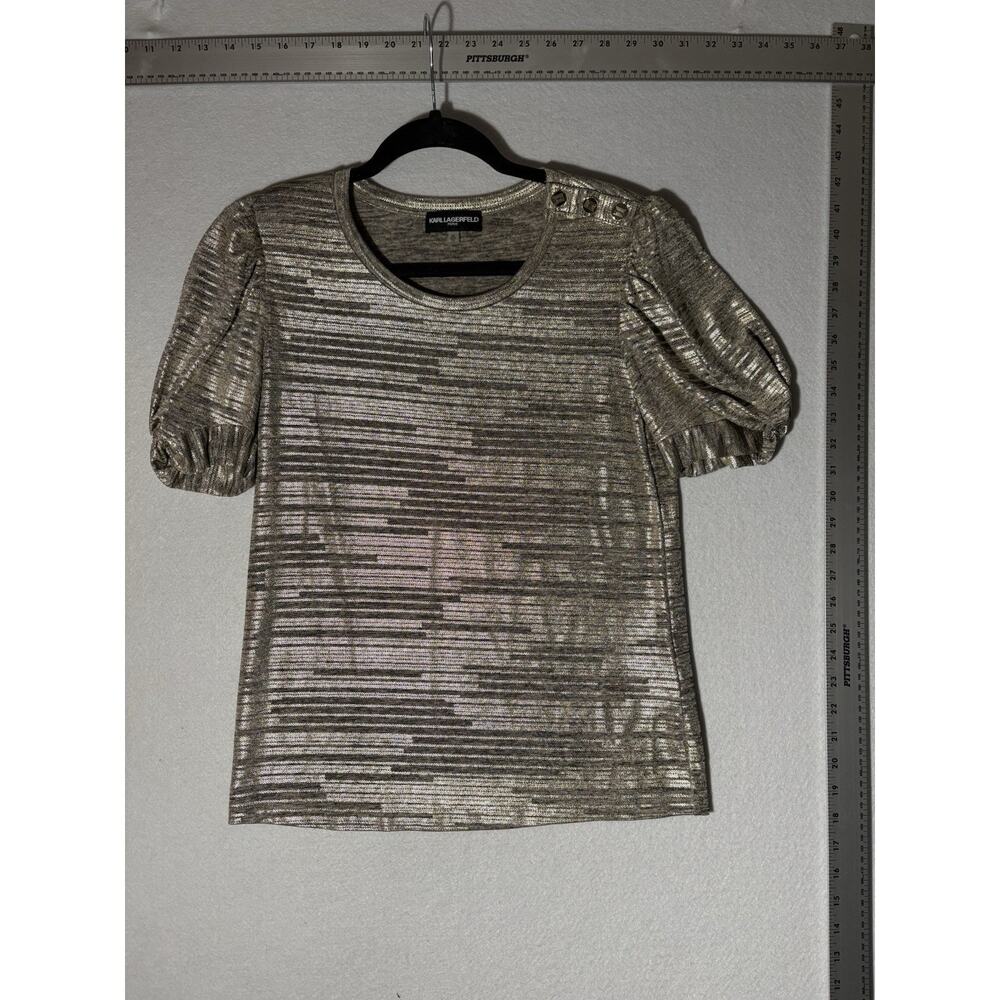 Karl Lagerfeld Paris Metallic Women’s Top Size XS